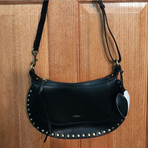 Oskan Moon Black Leather Crossbody - Picture 2 of 10